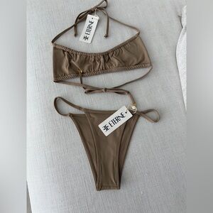 Eterne Women's Tan Bikini Set